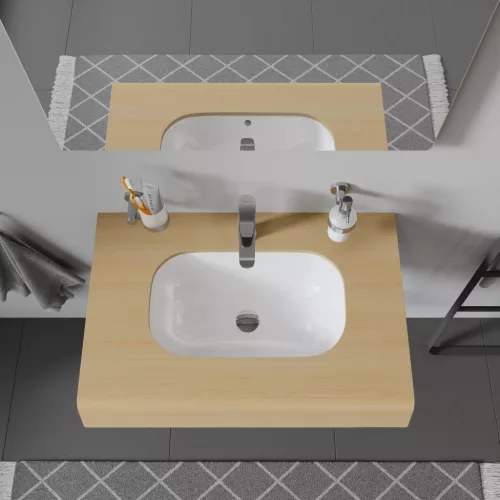 Duravit D-CODE alulról beépíthető mosdó 49x29 cm fehér (0338490000)