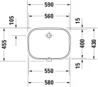 Duravit D-Code aláépíthető mosdó fehér Magasfényű 560 mm (0338560000)