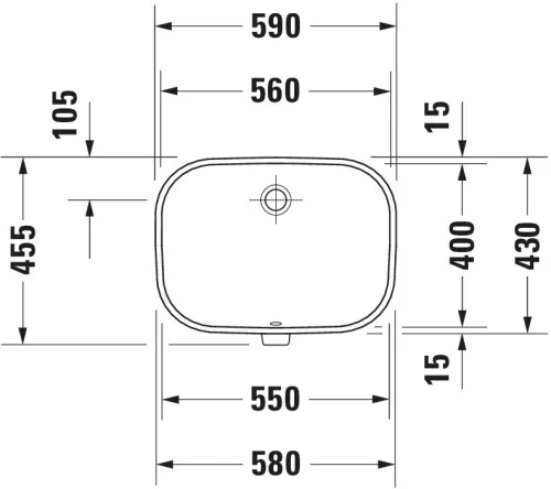 Duravit D-Code aláépíthető mosdó fehér Magasfényű 560 mm (0338560000)