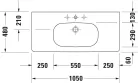 Duravit D-CODE alulról beépíthető mosdó 100x48 cm fehér 03421000002