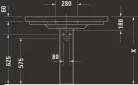 Duravit D-CODE alulról beépíthető mosdó 100x48 cm fehér 03421000002