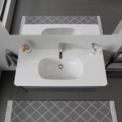 Duravit D-CODE alulról beépíthető mosdó 100x48 cm fehér 03421000002