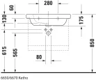 Duravit D-Code Mosdó fehér Magasfényű 650 mm (03426500002)