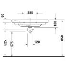 Duravit D-CODE alulról beépíthető mosdó 85x48 cm fehér (03428500002)