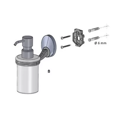 Bisk PASSION szappanadagoló mattüveg króm arany (03557)