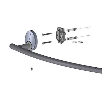 Bisk PASSION króm arany íves törölközőtartó (03576)