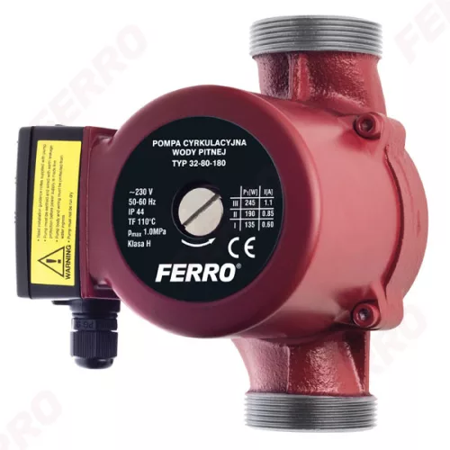 Ferro 32-80 180 ivóvizes keringetőszivattyú sg17 csatlakozó szettel (0401W)