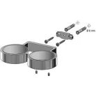 Bisk Natura króm dupla üvegpohár tartóval szerelése