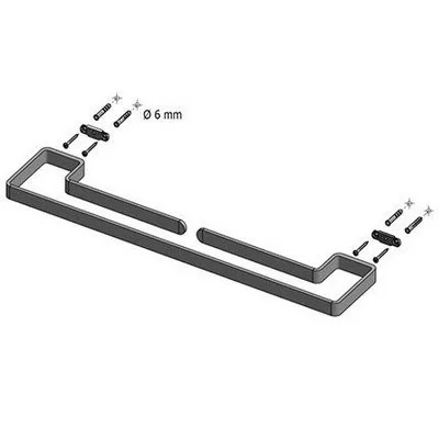 Bisk Natura króm 560 mm dupla lepedőtartó
