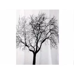   Bisk Nicesea 04440 Tree Blacck 180x200 textil zuhanyfüggöny (04440)