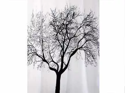 Bisk Nicesea 04440 Tree Blacck 180x200 textil zuhanyfüggöny (04440)