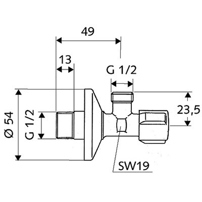 Schell Comfort sarokszelep G 1/2 G 1/2 052170699