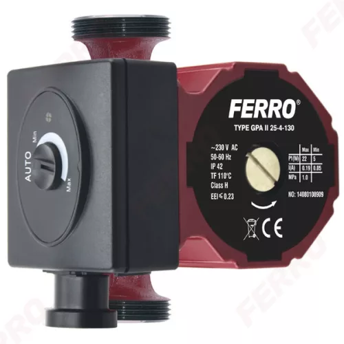 Ferro gpa ii 25-40 130 fűtési és szolár keringetőszivattyú (0603W)