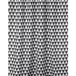   Bisk Nicesea 06880 Plain Black/White 180x200 textil zuhanyfüggöny karikával (06880)