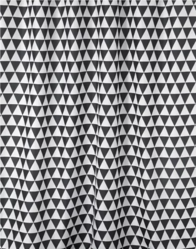 Bisk Nicesea 06880 Plain Black/White 180x200 textil zuhanyfüggöny karikával (06880)