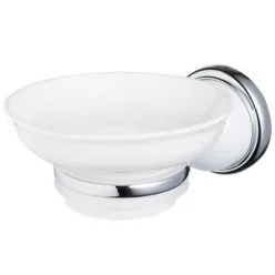 Bisk GRENADA üveg króm szappantartó tál 06902