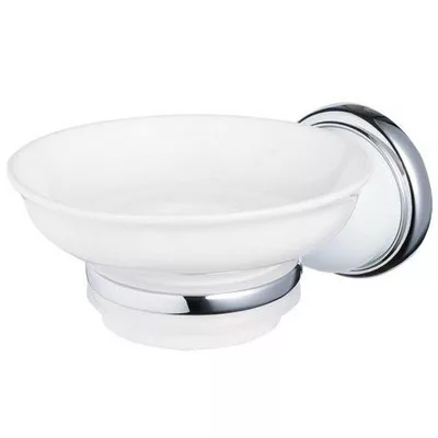 Bisk GRENADA üveg króm szappantartó tál 06902