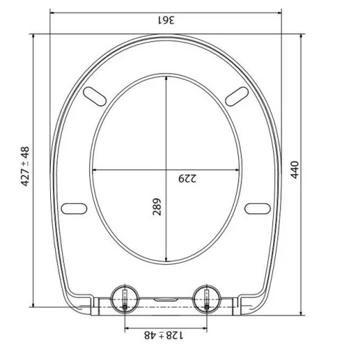 Bisk Vista WC ülőke fehér műanyag Softclose 06975