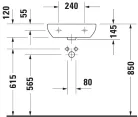 Duravit D-Code Kézmosó Med fehér Magasfényű 450 mm (07074500002)