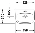 Duravit D-Code Kézmosó Med fehér Magasfényű 450 mm (07074500002)