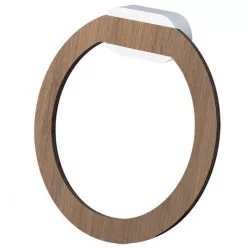 Bisk Bergen törölközőtartó gyűrű 19 cm króm fa 07103