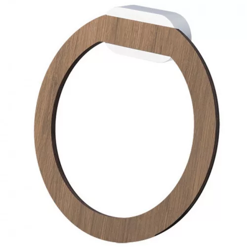 Bisk Bergen törölközőtartó gyűrű 19 cm króm fa 07103