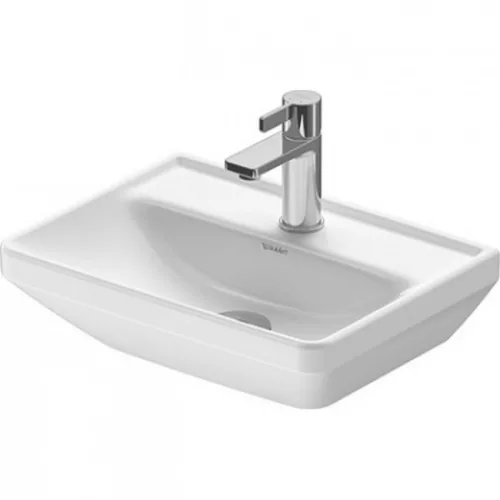 Duravit D-Neo kézmosó csaplyuk középen alul mázas 45x33 0738450041 rajza