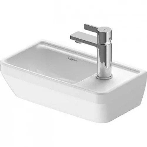 Duravit D-Neo kézmosó csaplyuk jobbra alul mázas 40x22 0739400041 rajz