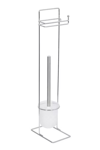 Bisk BASIC 07559 Square króm álló wc papír és wc kefe tartó (07559)