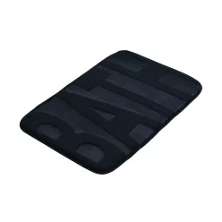   Bisk BASIC 07901 BATH feliratos fürdőszobai szőnyeg, fekete new (07901)