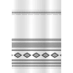   Bisk Nicesea 08178 ETNO BLACK/WHITE 180x200 TEXTIL zuhanyfüggöny (08178)