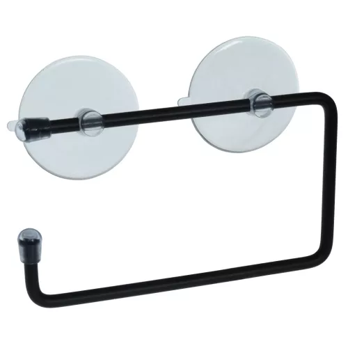 Bisk NIAGARA 08261 fekete fedél nélküli wc papírtartó tapadókorongos (08261)