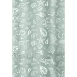   Bisk MARE GREY 08269 180x200 peva zuhanyfüggöny 12 db karikával (08269)