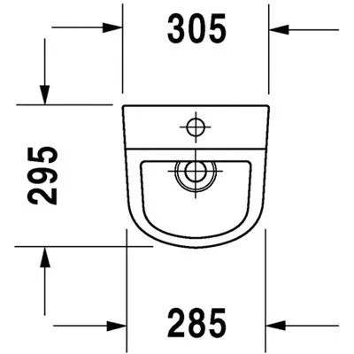 Duravit D-CODE vizelde felső bekötésű komplett (0828300000)