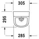 Duravit D-CODE vizelde hátsó bekötésű komplett (0829300000)