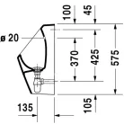 Duravit D-CODE vizelde hátsó bekötésű komplett (0829300000)