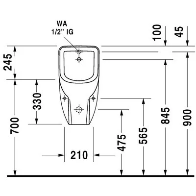 Duravit D-CODE vizelde hátsó bekötésű komplett (0829300000)