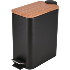   Bisk RADO 08423 pedálso szemetes 5 l, fekete-bambusz (08423)