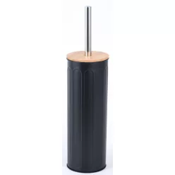 Bisk RADO 08425 hengeres wc kefe, fekete-bambusz (08425)