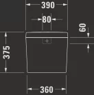 Duravit D-Code öblítőtartály fehér 175 mm (0940100004)