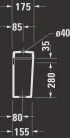 Duravit D-Code öblítőtartály fehér 175 mm (0940100004)