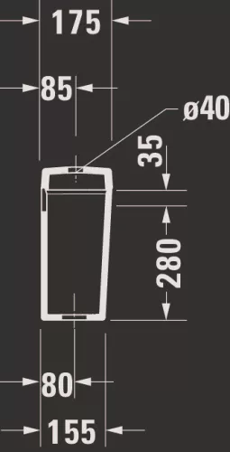 Duravit D-Code öblítőtartály fehér 175 mm (0940100004)
