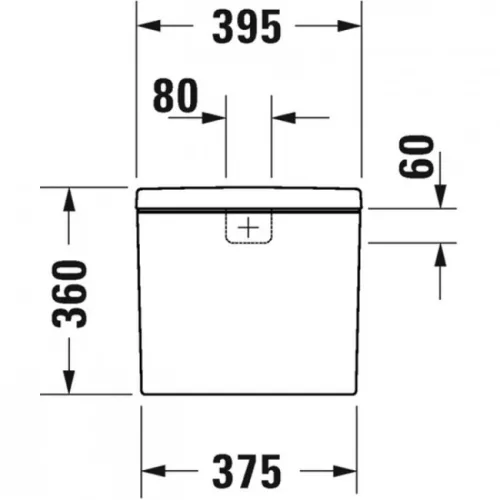 Duravit D-Neo monoblokkos WC tartály bal alsó bekötés 0944100005 rajz2