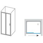 Ravak BLIX BLDP2-100 zuhanyajtó fehér profil transparent üveg 0PVA0100Z1