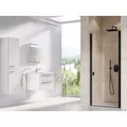 Ravak Chrome CSD1-80 zuhanyajtó fekete+transparent