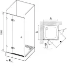 Ravak Brilliant BSD2-80 A-bal zuhanyajtó króm+transparent, (790-805)