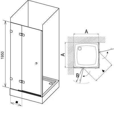 Ravak Brilliant BSD2-80 A-bal zuhanyajtó króm+transparent, (790-805)