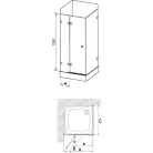 Ravak Brilliant BSDPS-80 jobb zuhanykabin króm+transparent