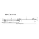 Ravak Matrix MSD2-120 zuhanyajtó bal fehér+transparent