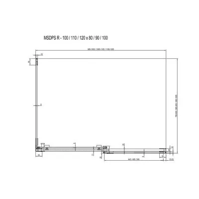 Ravak Matrix MSDPS 100x100 zuhanykabin jobb fehér+transparent